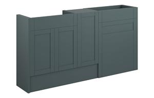 Abbi 1536mm Standard Basin  WC & 1 Door Unit Pack - Matt Green Camo (Grey Cab)